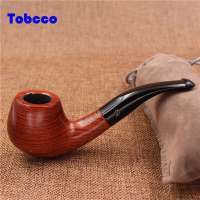 Wholesale Custom Logo Free sandalwood New Popular Straight Handmade Nature Ebony Wood Red wood smoking pipes